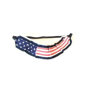American Flag Fabric Ruffle Headband